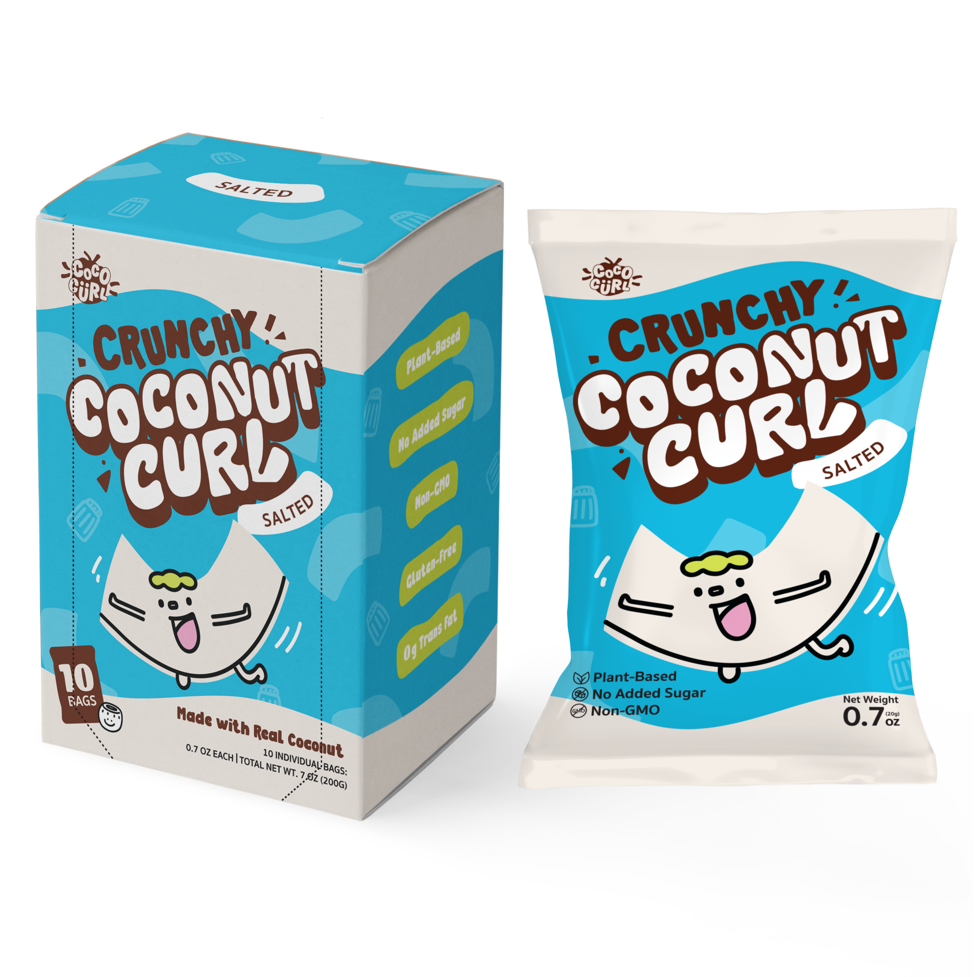 COCOCURL Crafted Crunchy Coconut Chips – Salted